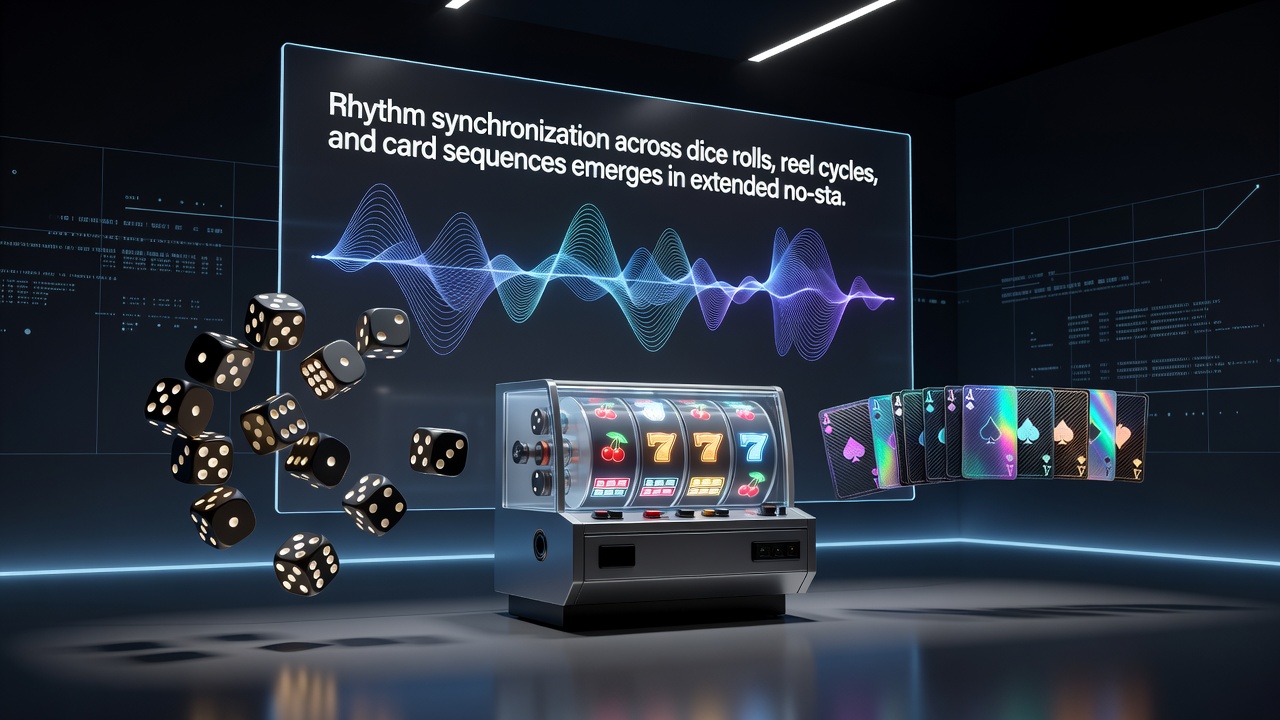 Vergleichende Darstellung von synchronisierten Sequenzen in Craps-, Slot- und Video-Poker-Simulationen